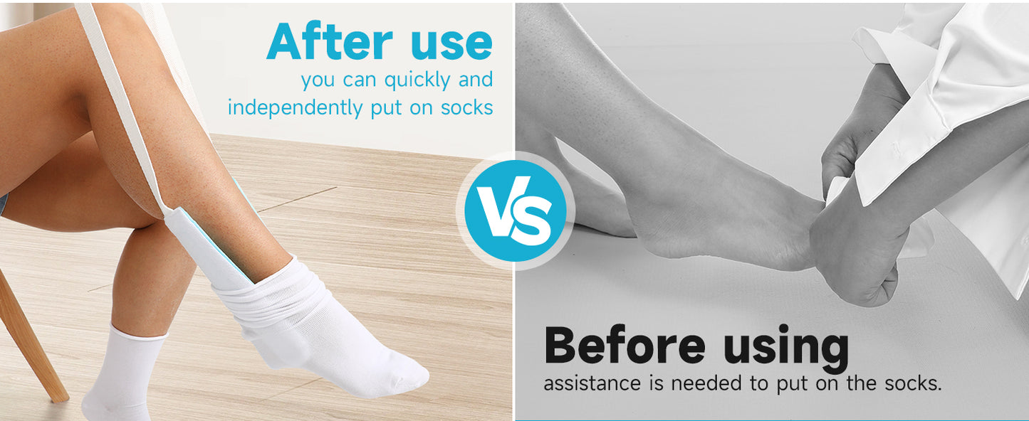 🧦 Sock Aid Helper – Put On Socks Without Bending!