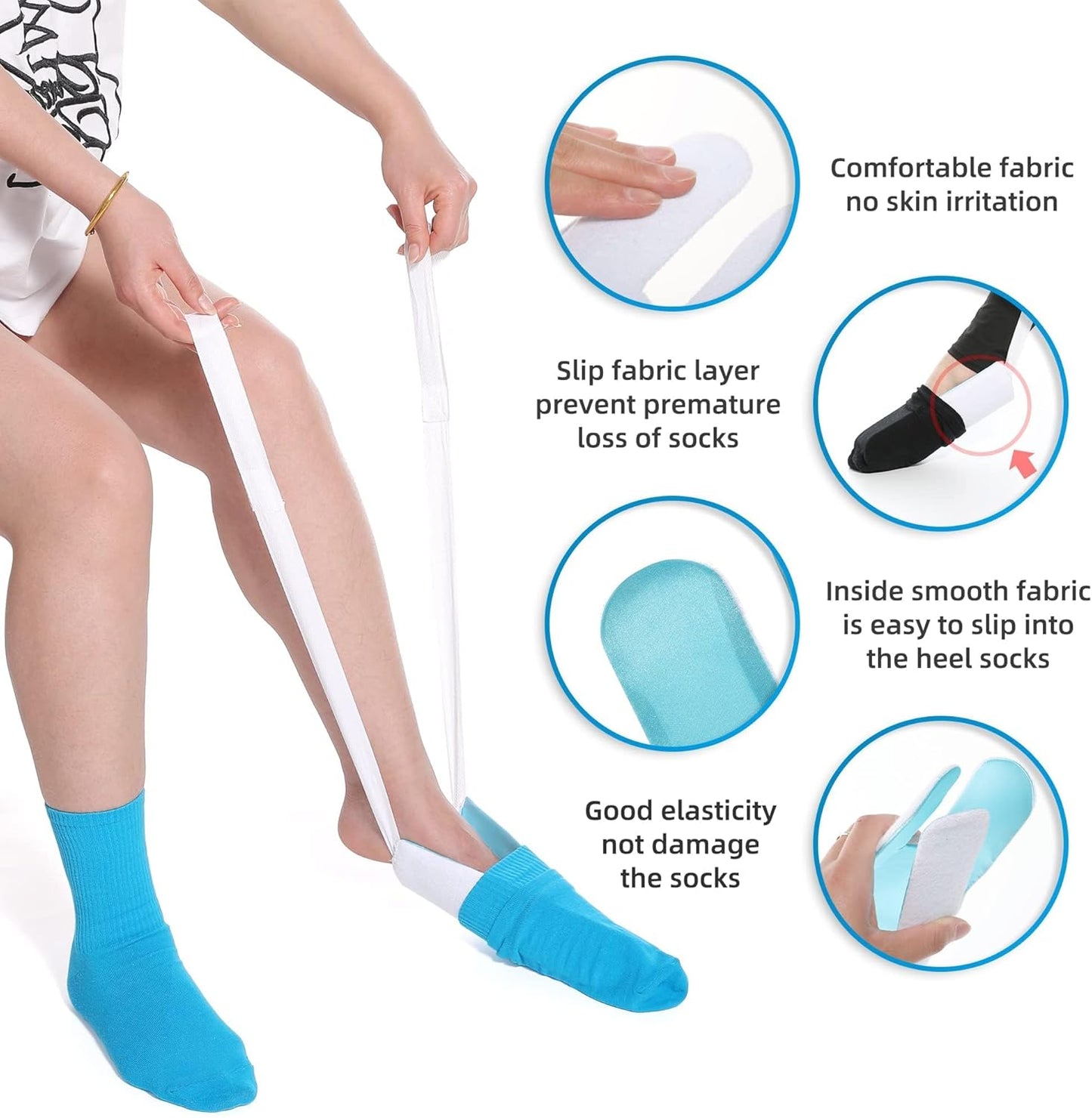 🧦 Sock Aid Helper – Put On Socks Without Bending!