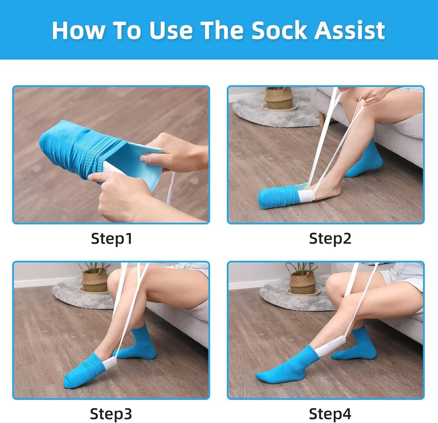 🧦 Sock Aid Helper – Put On Socks Without Bending!