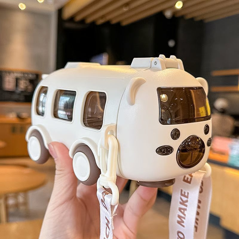 "Rolling Bus Kids Water Bottle – Drink, Play & Carry in Style!"