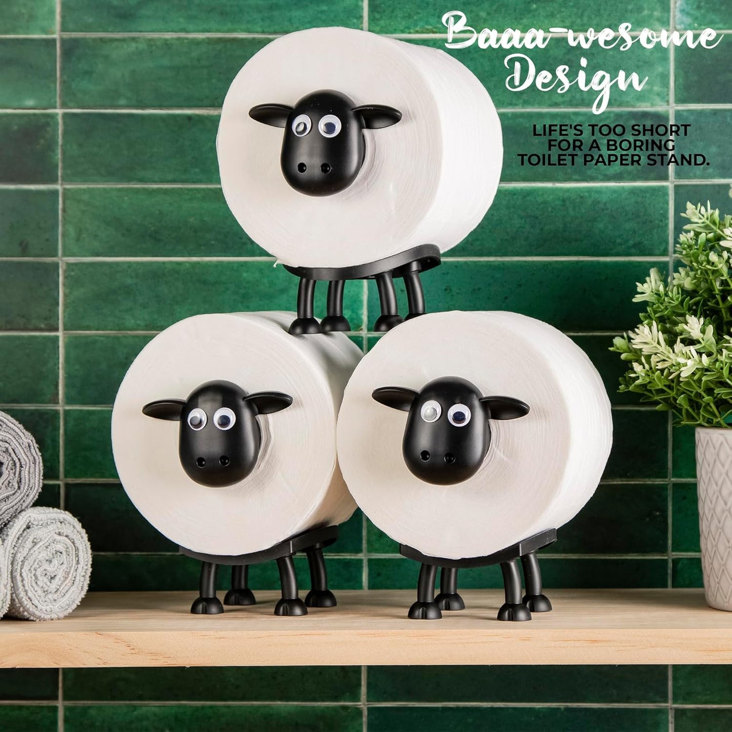 Fluffy the Bathroom Sheep – Toilet Roll Organizer